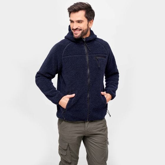 Brandit Veste Teddyfleece Worker - Navy