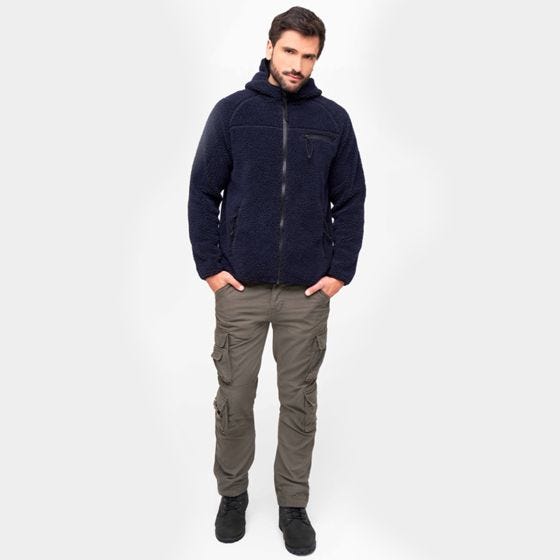 Brandit Veste Teddyfleece Worker - Navy