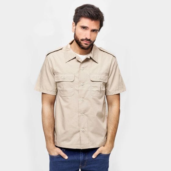 Brandit Chemise à manches courtes US Ripstop - beige