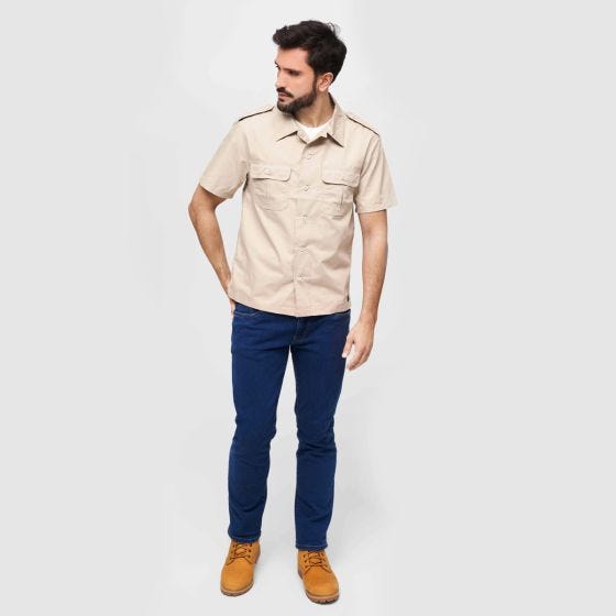 Brandit Chemise à manches courtes US Ripstop - beige
