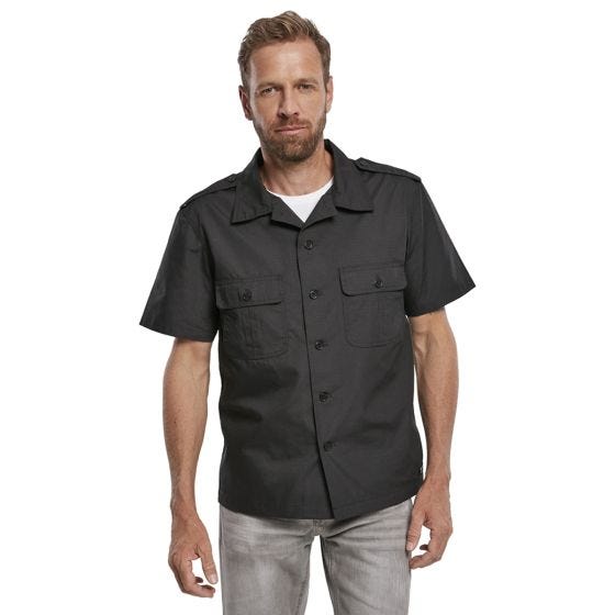 Brandit Chemise à manches courtes US Ripstop - Noir