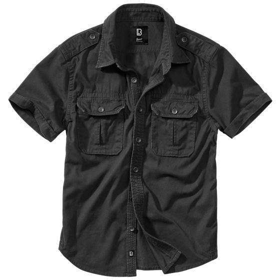 Brandit Chemise à manches courtes Vintage - Noir