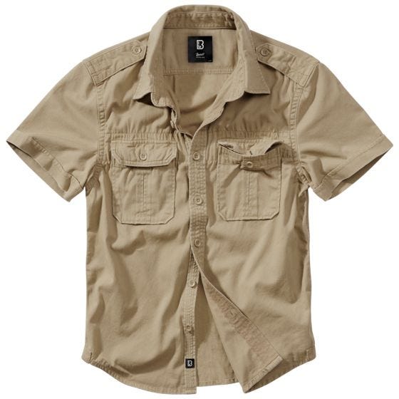 Brandit Chemise à manches courtes Vintage - Camel