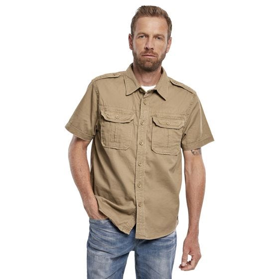 Brandit Chemise à manches courtes Vintage - Camel
