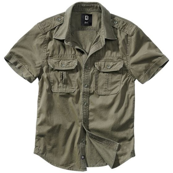 Brandit Chemise à manches courtes Vintage - Olive