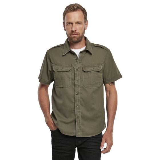 Brandit Chemise à manches courtes Vintage - Olive