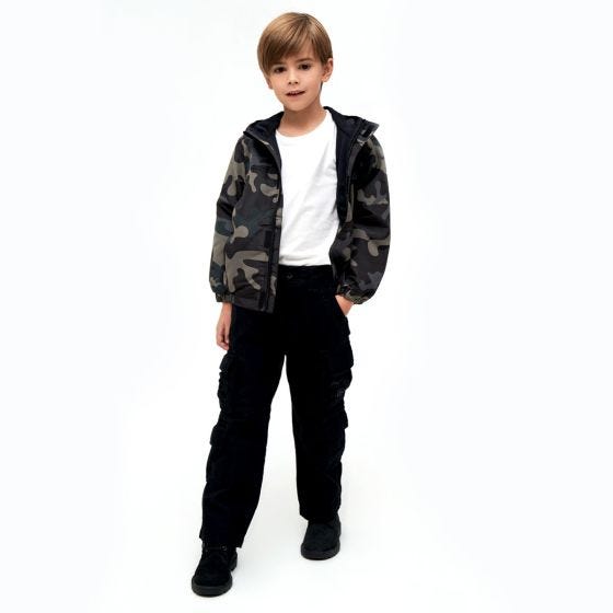 Brandit Veste Enfants Summer Windbreaker Front Zip - Dark Camo