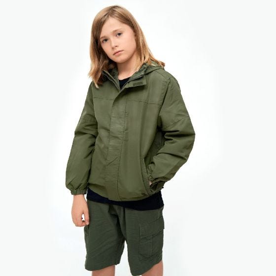 Brandit Veste Enfants Summer Windbreaker Front Zip - Olive