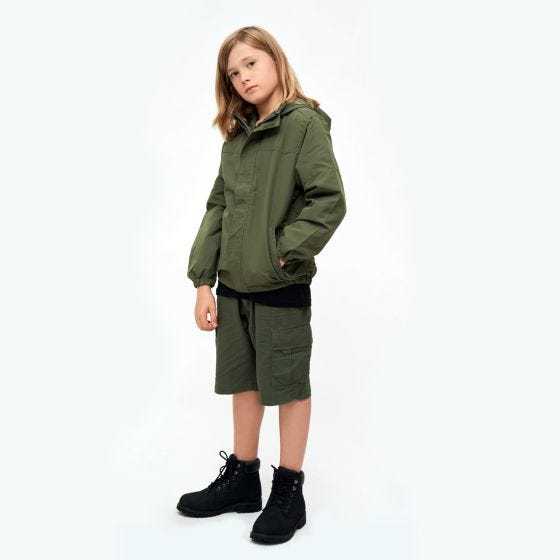 Brandit Veste Enfants Summer Windbreaker Front Zip - Olive