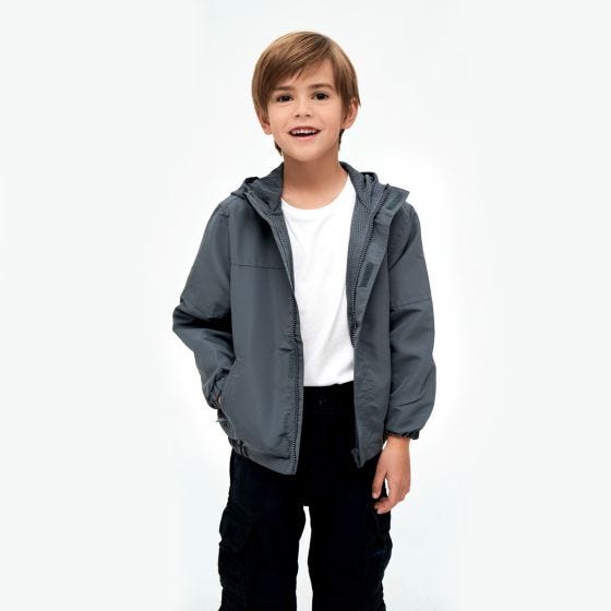 Brandit Veste Enfants Summer Windbreaker Front Zip - anthrazit