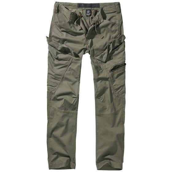 Brandit Pantalon Adven à coupe ajustée vert olive
