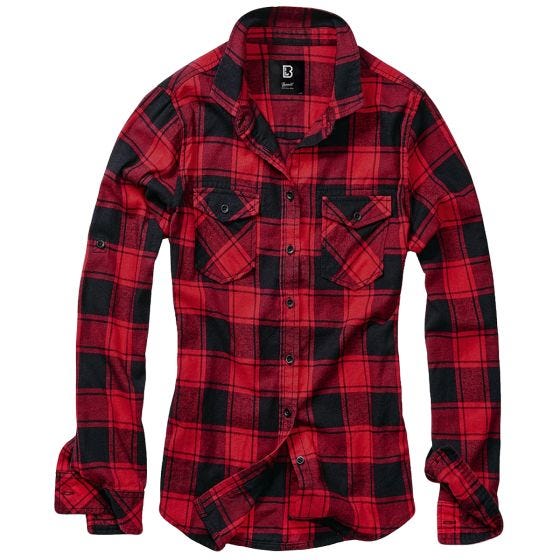 Brandit Chemise Ladies Amy Flanell - Rouge/Noir
