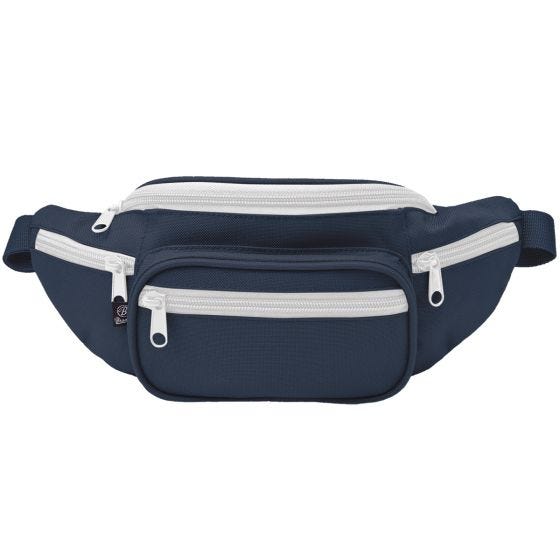 Brandit Sac banane Navy/blanc