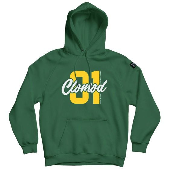 CLOMOD Sweat à capuche "One" - SpringBok Green