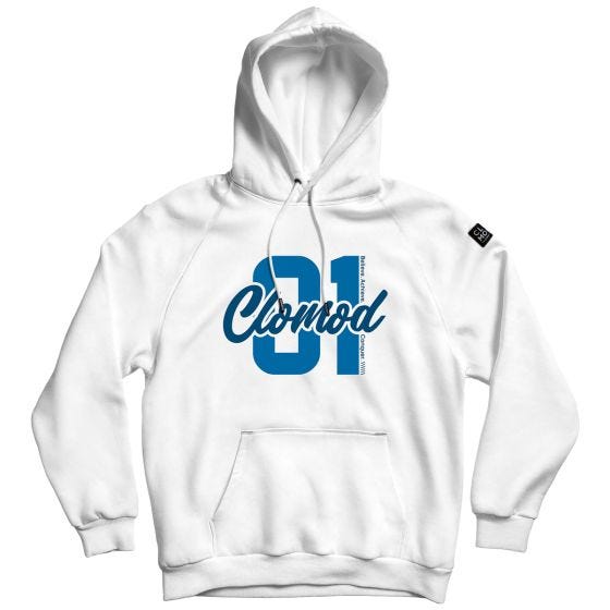 CLOMOD Sweat à capuche "One" - Blanc