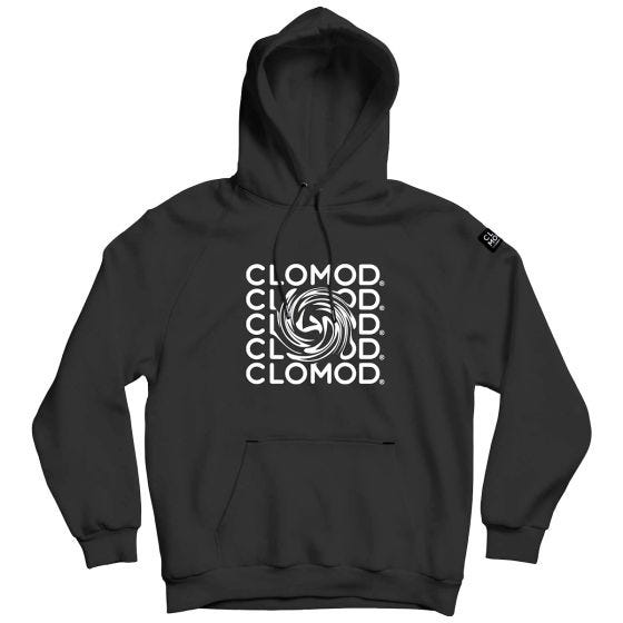 CLOMOD Sweat à capuche "Twirl" - Noir