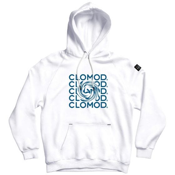 CLOMOD Sweat à capuche "Twirl" - Blanc