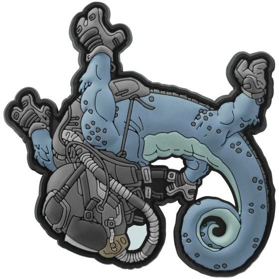 Patchlab Écusson Halo Chameleon bleu/noir