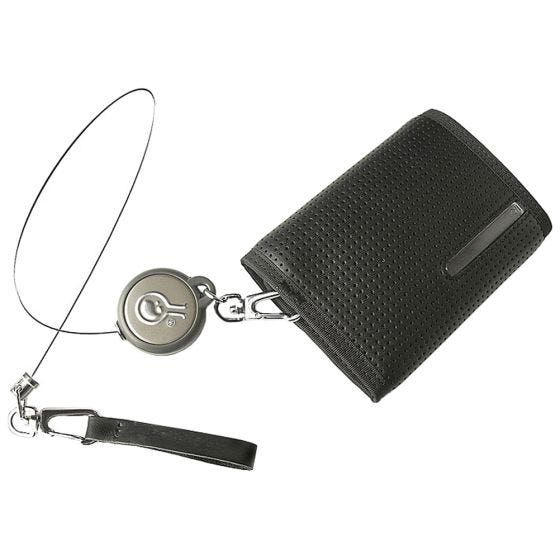 Civilian Portefeuille antivol avec câble rétractable Rewind Duo noir