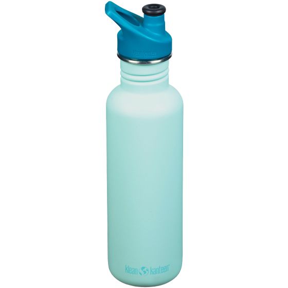 Klean Kanteen Gourde Classic 800 ml avec bouchon Sport - Blue Tint