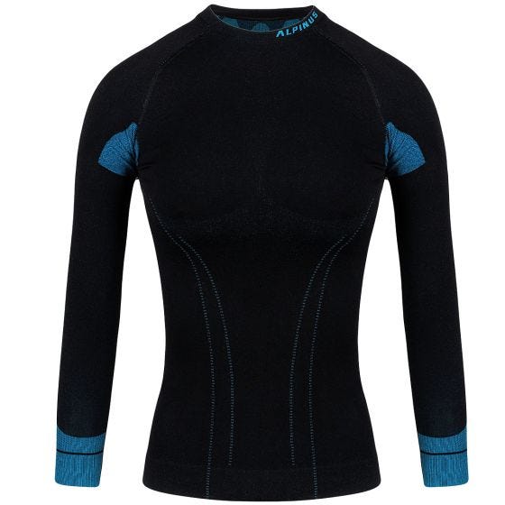 Alpinus Haut de sous-couche Active Longsleeve - Noir/Bleu