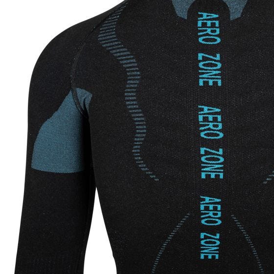Alpinus Haut de sous-couche Active Longsleeve - Noir/Bleu