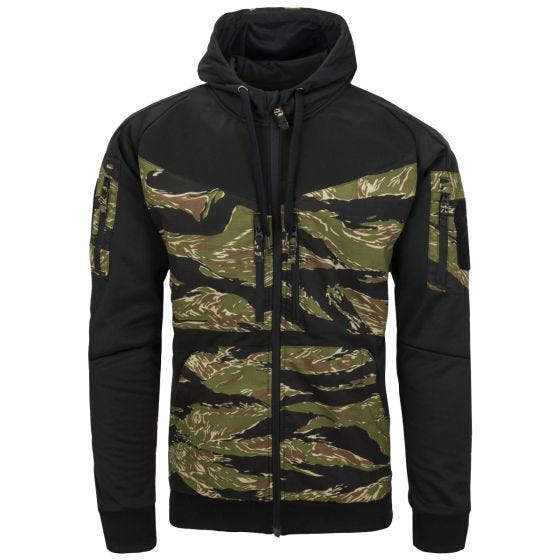 Helikon Sweatshirt à capuche zippé sur toute la longueur Rogue - Noir/Tiger Stripe