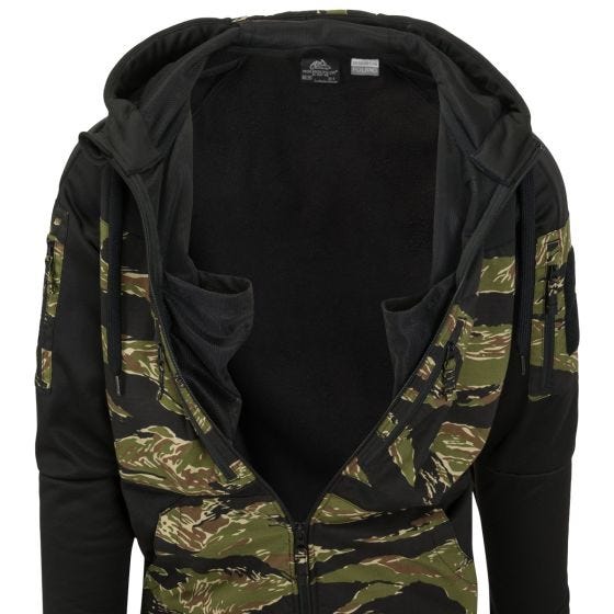 Helikon Sweatshirt à capuche zippé sur toute la longueur Rogue - Noir/Tiger Stripe