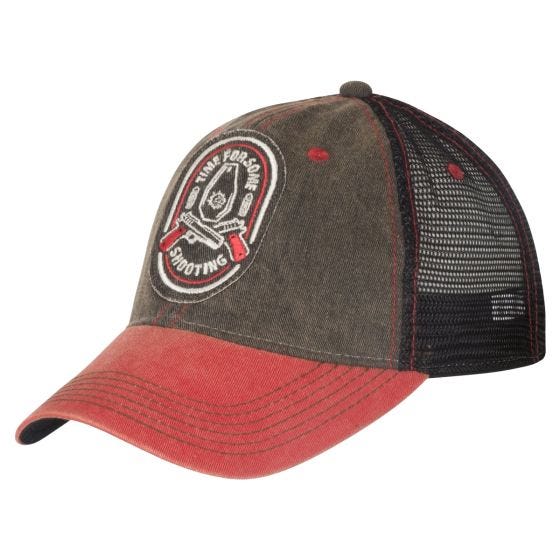 Helikon Casquette Shooting Time Trucker - BlackDirty Washed Black / Dirty Washed Red C