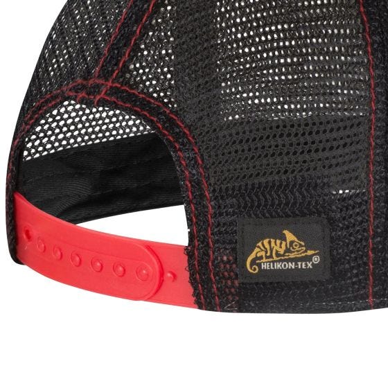 Helikon Casquette Shooting Time Trucker - BlackDirty Washed Black / Dirty Washed Red C