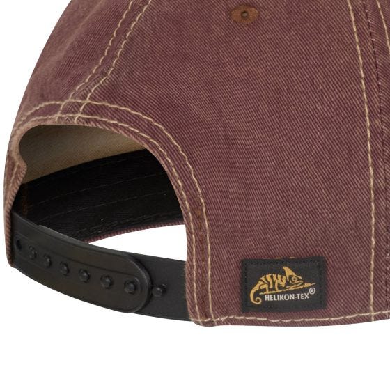 Helikon Casquette - Dirty Washed Maroon / Dirty Washed Black D