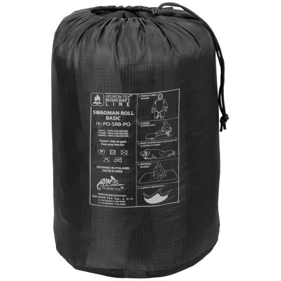 Helikon Poncho Swagman Roll Basic - Noir