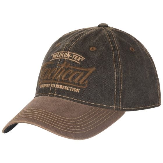 Helikon Casquette Tactical - Dirty Washed Black / Dirty Washed Brown D