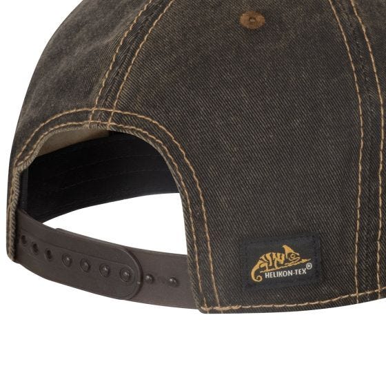 Helikon Casquette Tactical - Dirty Washed Black / Dirty Washed Brown D