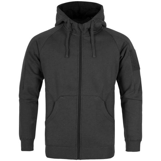 Helikon Sweatshirt à capuche Urban Tactical léger à fermeture Éclair noir