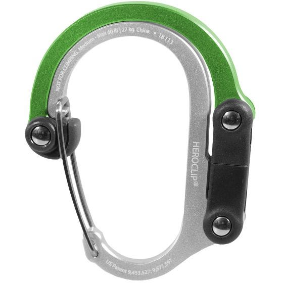 Heroclip Mousqueton Medium Gear - Green Machine