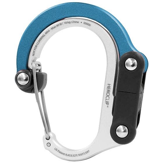 Heroclip Mousqueton Mini Gear - Blue Steel