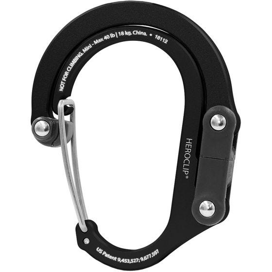 Heroclip Mousqueton Mini Gear - Stealth Black