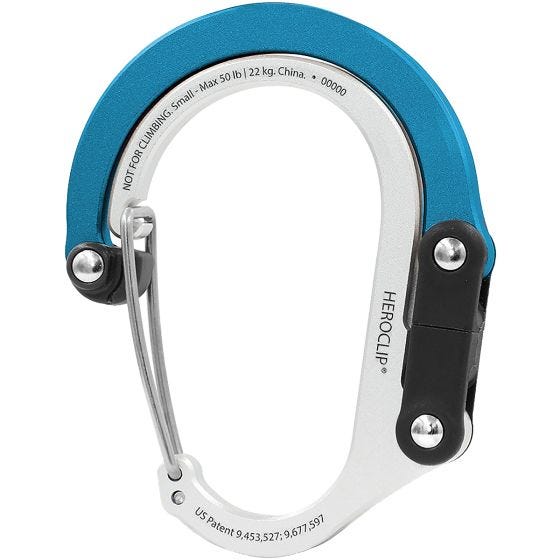 Heroclip Mousqueton Small Gear - Blue Steel