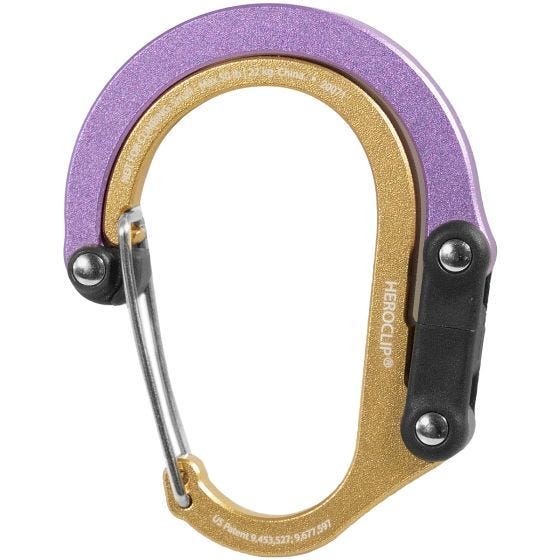 Heroclip Mousqueton Small Gear - Gold Lavender