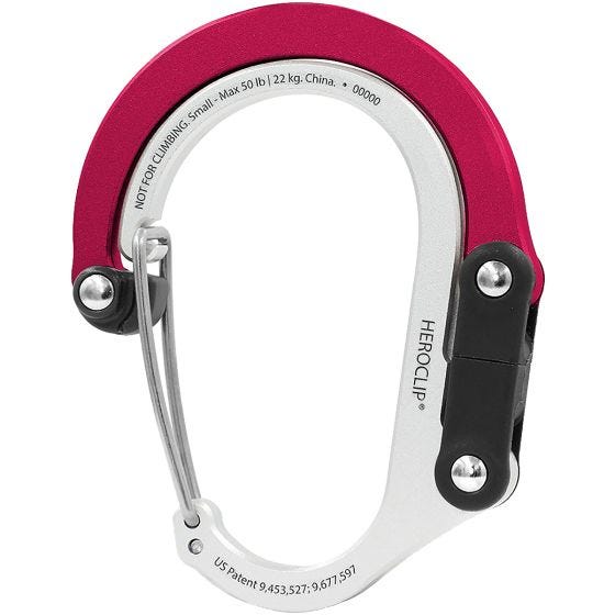 Heroclip Mousqueton Small Gear - Hot Rod Red
