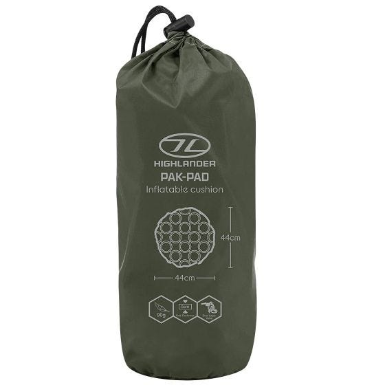 Highlander Oreiller gonflable Pak-Pad - Olive