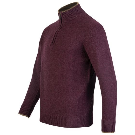Jack Pyke Pull à col zippé Ashcombe - Plum