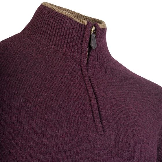 Jack Pyke Pull à col zippé Ashcombe - Plum