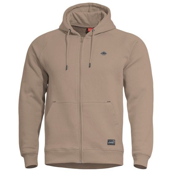 Pentagon Sweatshirt à capuche zippé Phaeton - Tan Brown