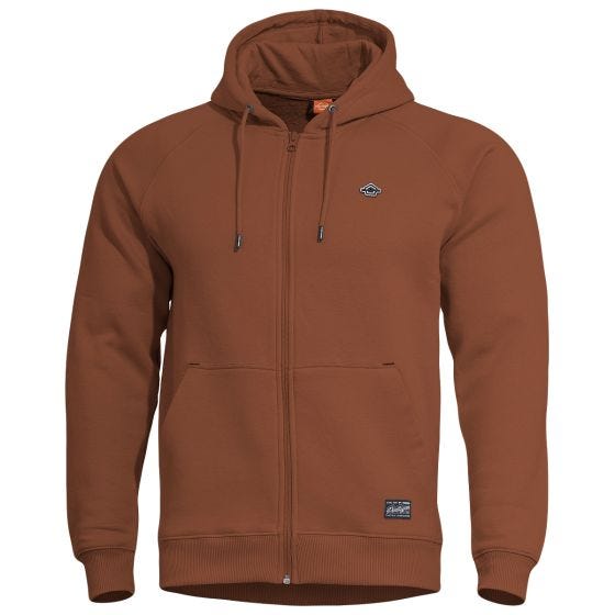 Pentagon Sweatshirt à capuche zippé Phaeton - Maroon Red