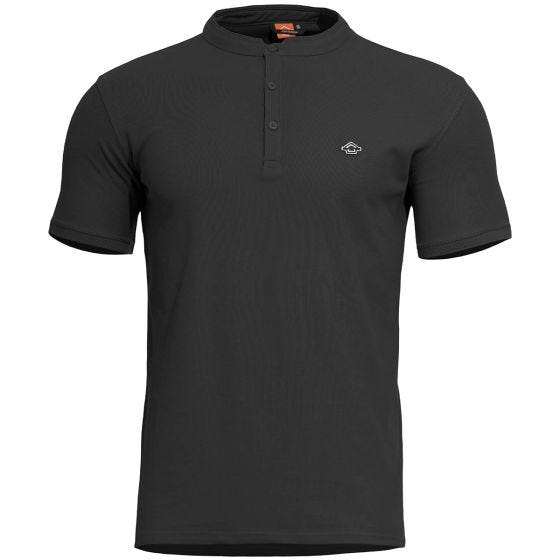 Pentagon T-shirt à col Mao Levantes noir