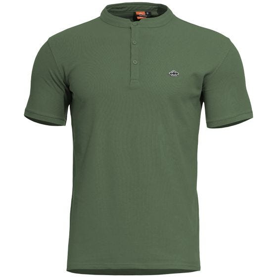 Pentagon T-shirt à col Mao Levantes Camo Green