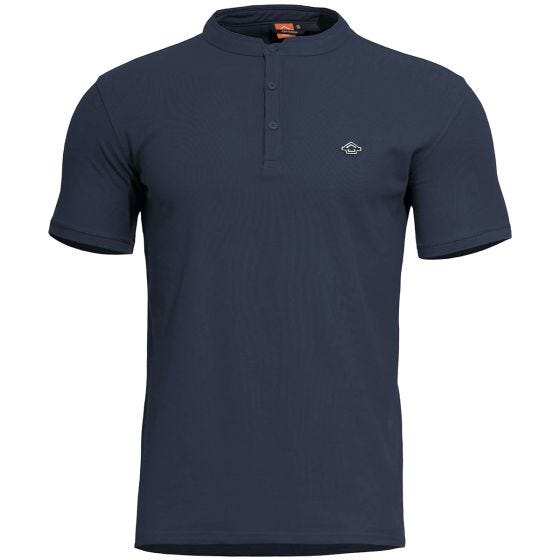 Pentagon T-shirt à col Mao Levantes bleu marine