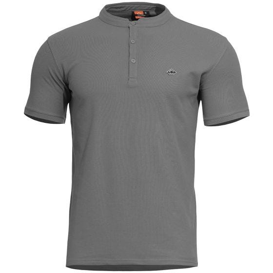 Pentagon T-shirt à col Mao Levantes Wolf Grey